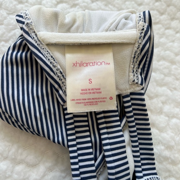 Blue and White Striped Bikini Top - Picture 8 of 8